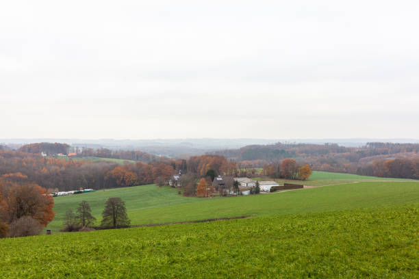 istock Autumn landscape with fields and meadows in Bavaria, Germany 2018437551
