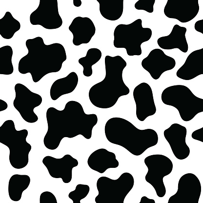 Cute, simple cow skin pattern design  for cow lovers and animals Icon Symbol Template Flat Style Vector