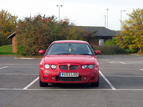 Frankfurt am Main, Germany - September 13, 2013: Motor car BMW E36 3-series is parked at the city street.