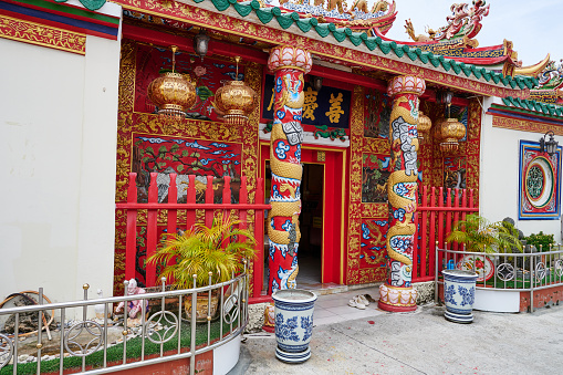 The Jao Mae Soi Dok Mak chinese taoist Shrine in Ayutthaya. Phra Nakhon Si Ayutthaya. Thailand.