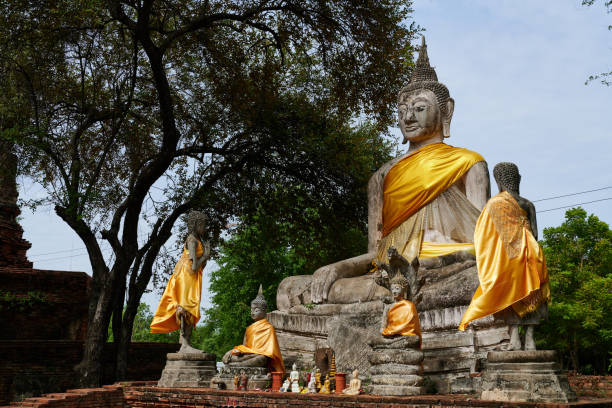 Free Stock Photo of Buddha Statue Standing in Front of Trees | Download ...