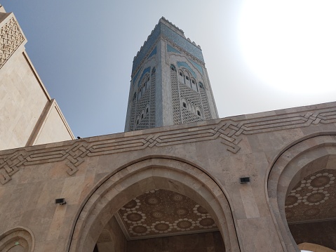 Hassan II Mosque  is the largest functioning mosque in Africa and is the 14th largest in the world. Its minaret is the world's second tallest minaret at 210 meters.