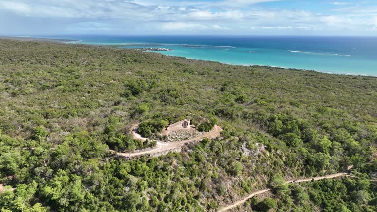 Drone Footage Fort Capron In Guanica Dry Forest Puerto Rico