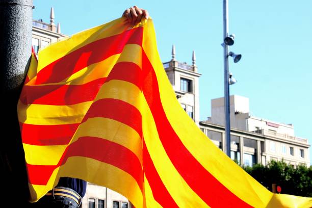 Bandera de Cataluña, color rojo y amarillo