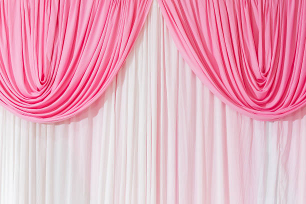 istock pink and white curtain arrangement 2019251726