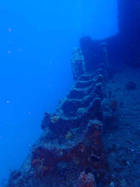 istock Deck of sunken military ship 2019343305