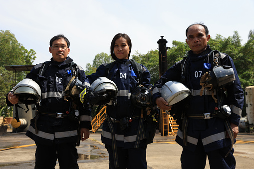 Portrait of Rescue Fire Fighter team