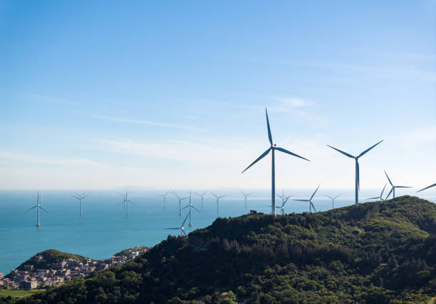 istock Offshore wind farms on a sunny day 2019379227