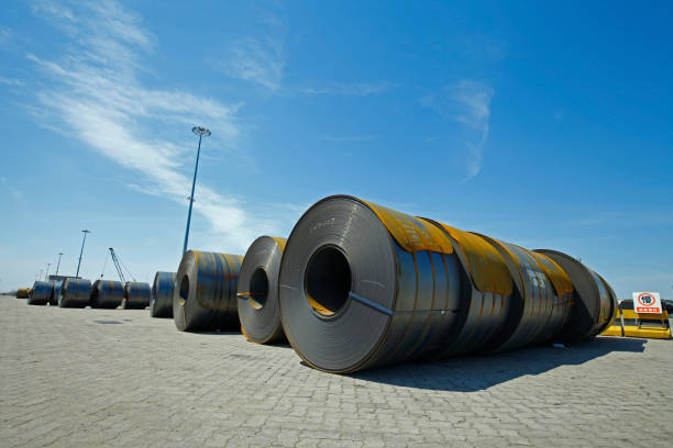 roll steel in harbor , Cold rolled steel coils