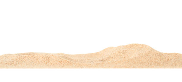 istock Sand Beach Isolated White Background Texture Summer Desert Zen Garden Coast Ocean for Vacation, Hot Summer Tropical Scene Chill Nature, Summer Time Yoga Holiday Dune Pile Dry Brown Heap Particle. 2019467456