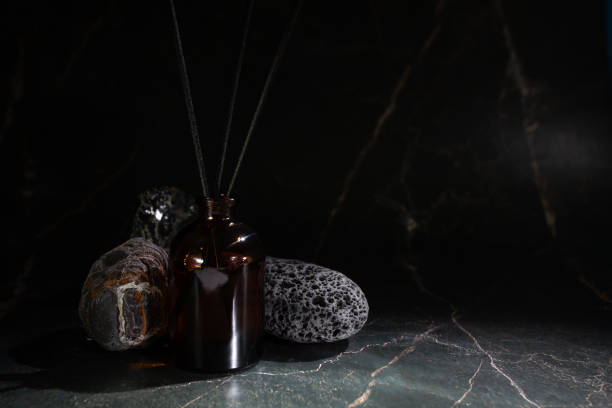 istock Aroma diffuser with natural stones, relaxing spa background, aromatic therapy, soothing scent 2019485283