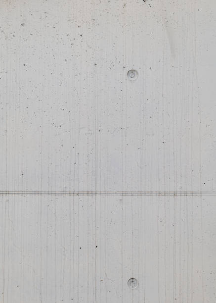 Concrete wall made of architectural concrete. Formwork openings