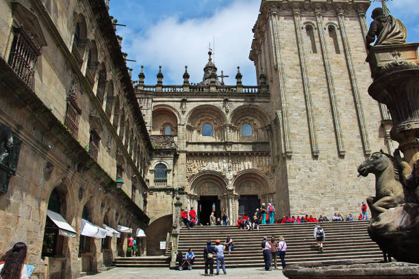 Santiago de Compostela, Spain - 13 May 2015: Cathedral De Santiago de Compostela, Spain