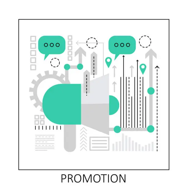 Vector illustration of Marketing promotion ads