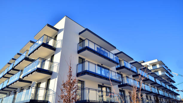 istock Residential area with modern apartment building. 2019533168