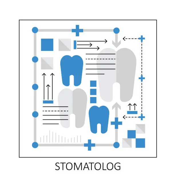 Vector illustration of Dental clinic stomatolog