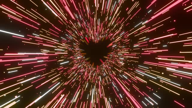 Valentine's Day Heart Animation, Heart Tunnel 4K Video,LOVE. Happy Valentines Day Background Heart. Anniversary, mother's day, marriage, invitation card. thematic music party set