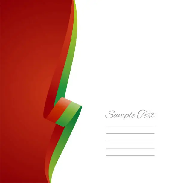 Vector illustration of Portugal flag ribbon left side brochure cover vector