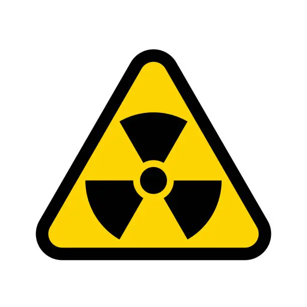 Vector illustration of Radioactivity sign icon.