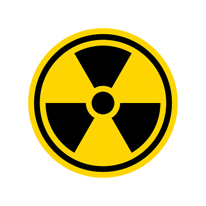Vector radioactivity icon.