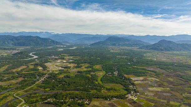 istock Mountain valley with farmland. Sumatra, Indonesia. 2019664545