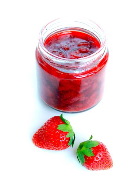istock strawberry jam and fresh strawberries. 2019719343