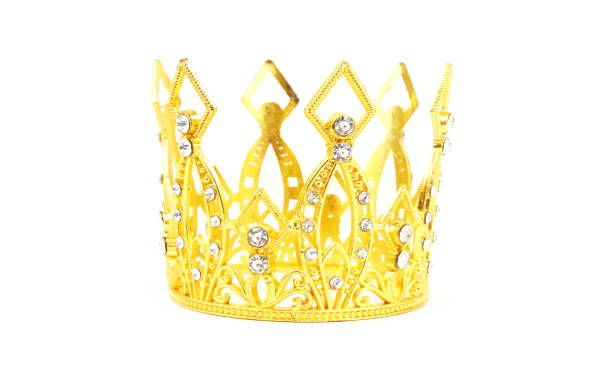 istock Gold crown isolated on white 2019720386