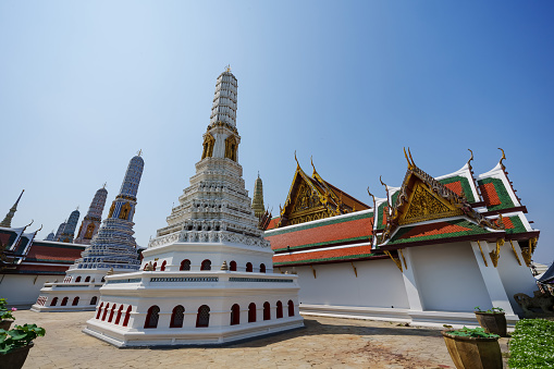 Places inside Wat Phra Kaew Grand Palace. Here are the main tourist attractions in Bangkok, Thailand.