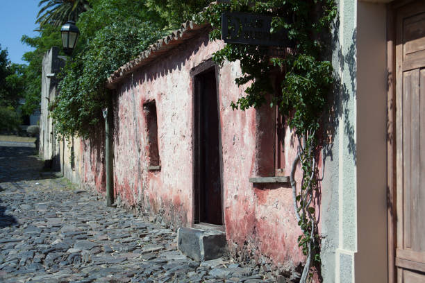istock Old building on stone street 2019757027