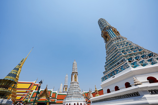 Places inside Wat Phra Kaew Grand Palace. Here are the main tourist attractions in Bangkok, Thailand.