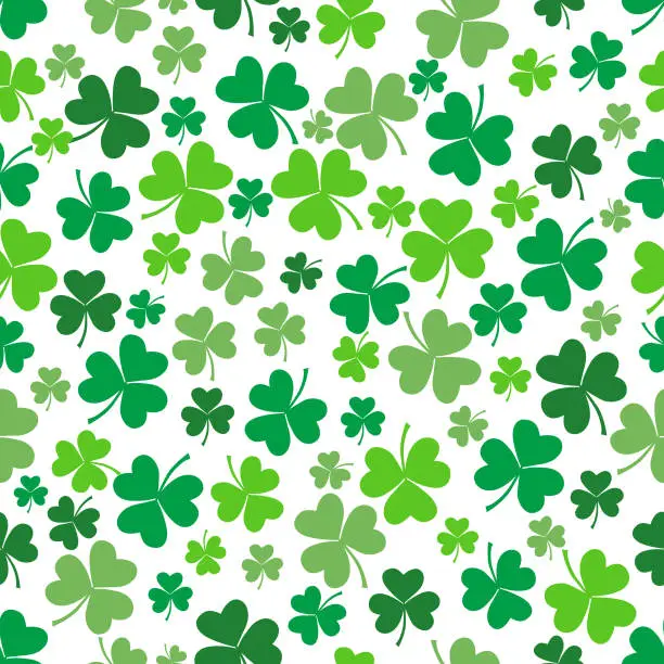 Vector illustration of Clover seamless pattern .