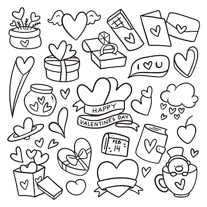 Hand Drawn Valentine's Day Doodles