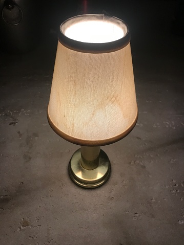 Lamp in the dark room