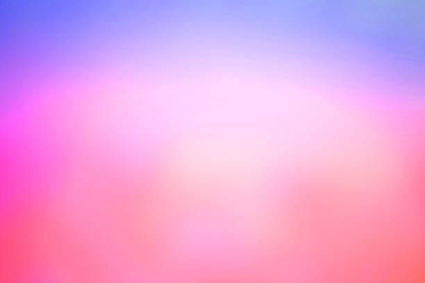 Abstract Background. Modern. Defocused. Shiny And Transparent.  Color Gradient. Blue-Purple-Pink-Orange-Red-White Colors. Spotlight. Textured Effect.