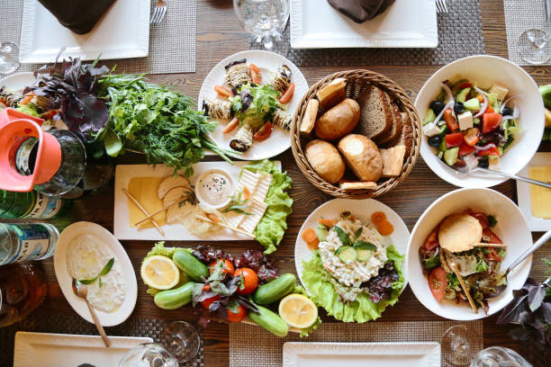 istock Abundant Spread of Food on a Large Dining Table 2019892295