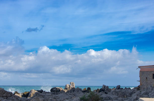 coastline and seascape at Cefalu, Palermo, Sicily, Italy
