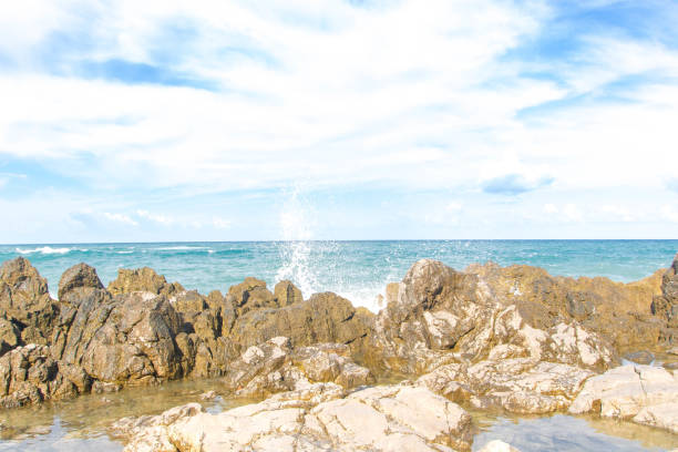 coastline and seascape at Cefalu, Palermo, Sicily, Italy
