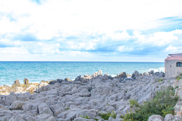 coastline and seascape at Cefalu, Palermo, Sicily, Italy