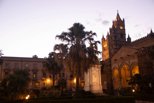 istock the cathedral of Palermo  at night 2019937748
