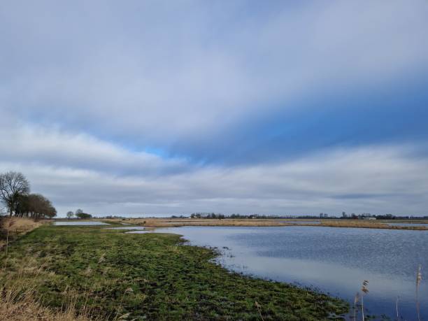 istock Flat Dutch landscape of Flevopolder (Schokland) 2019940360