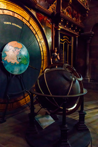 Strasbourg, France - April 27, 2022: Astronomical clock in the Cathedral of Our Lady of Strasbourg in Strasbourg, France