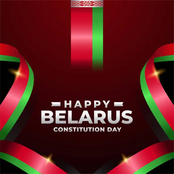 Vector illustration of Belarus Constitution day design illustration collection