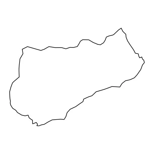 Vector illustration of Logone Occidental Region map, administrative division of Chad. Vector illustration.