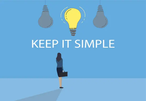 Vector illustration of Keep it simple