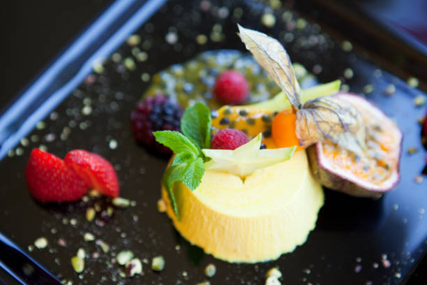 istock Tropical fruit dessert with cream tart 2020064298