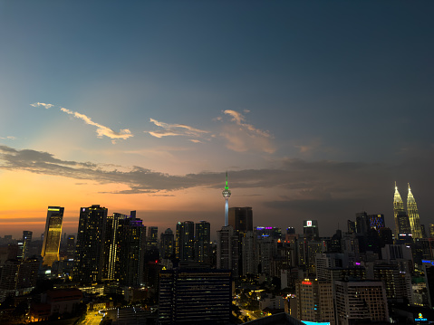 Kuala Lumpur city at dusk, Malaysia