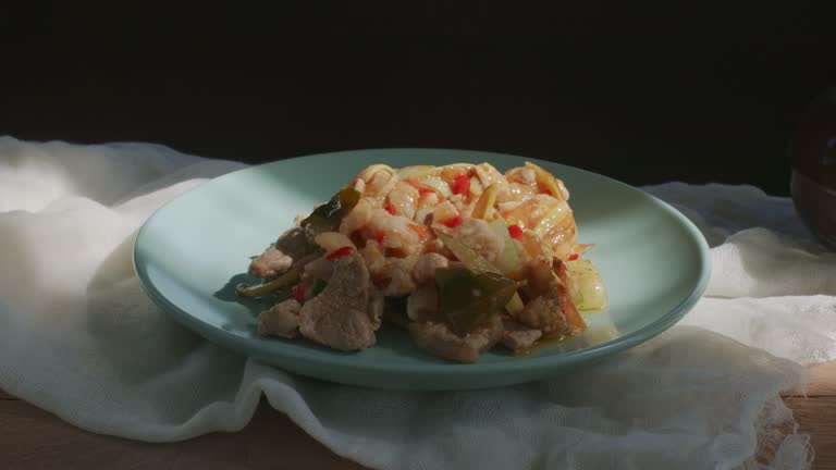 Spicy Stir Fried Pork with Herbs