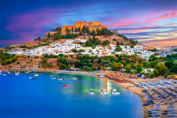 istock Lindos city on Rhodes island, Greece 2020193545