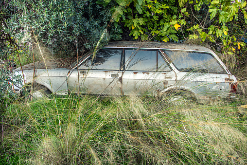 Abandoned scrap old car