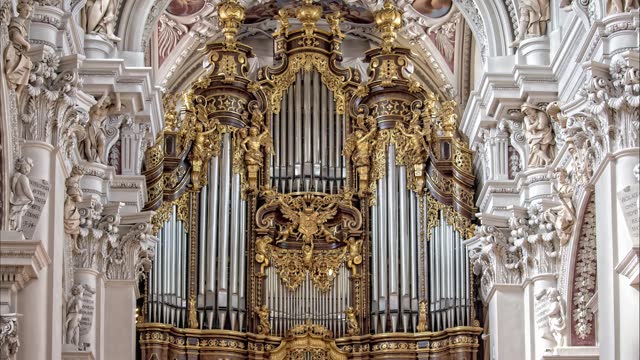 The largest organ in the world in the cathedral of Passau, Bavaria, Germany